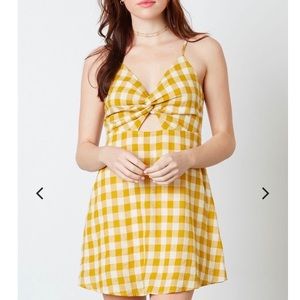 Sundress-yellow and white checkered